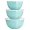 Martha Stewart Turquoise Enamel Mixing Bowl and Lid Set